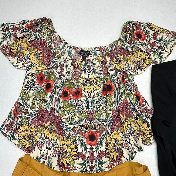 3pc Outfit Womens 6 Athleta Paper Bag Shorts & TopShop Flowy Crop Puma M Sweater - Picture 2 of 16